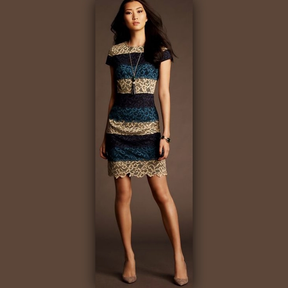 Ann Taylor Dresses & Skirts - Ann Taylor sheath midi lace dress 12